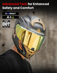ILM Full Face Motorcycle Helmets Powersports Street Racing Cascos para Motos Model MF510