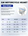 ILM Motorcycle Open Face Half Helmet Model 205V - ILM