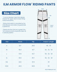 ILM Motorcycle Riding Pants Armor Flow with Pads Summer Lightweight Mesh Pants Model AFP01 - ILM