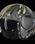 ILM Vintage Full Face Modular Motorcycle Helmet Model B707