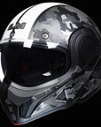 ILM Vintage Full Face Modular Motorcycle Helmet Model B707