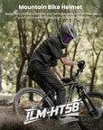 ILM Full Face Mountain Bike Helmet ASTM CPSC Adult with Adjustable Visor for MTB BMX Model HT58
