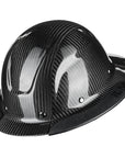 ILM Carbon Fiber Full Brim Hard Hat for Men with 4-8 Point Suspension OSHA and ANSI Construction Safety Hat Model MS401 - ILM