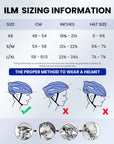 ILM Bike Helmet with USB Rechargeable LED Front and Back Light Model E3-10L