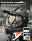 ILM Youth Dirt Bike Helmets ATV Motocross BMX Off Road Motorbike Model WS906