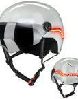 ILM Smart Adult Bike Helmet Front Side Rear LED Light with Automatic G-Sensor Turn Signal & Brake Warning Road Cycling Model MB101L