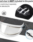 ILM Motorcycle Snowmobile Full Face Helmet Model 129 - ILM