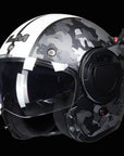 ILM Vintage Full Face Modular Motorcycle Helmet Model B707