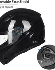 ILM Motorcycle Snowmobile Full Face Helmet Model 129 - ILM
