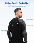 ILM Motorcycle Armor Flow Shirt for Men Women Mesh Riding Jacket Body Chest CE Protective Padded Model AF01 - ILM