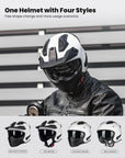 ILM Open Face Motorcycle 3/4 Half Helmet Model 726X - ILM