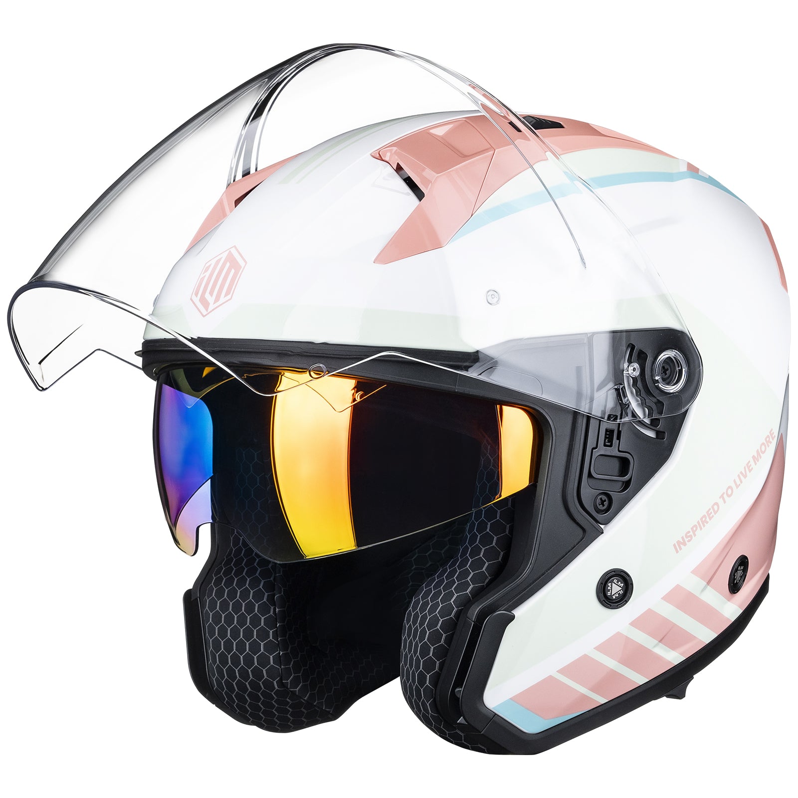 ILM Open Face Motorcycle 3/4 Helmet Model MO325