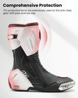 ILM Motorcycle Racing Boots Enhanced Ventilation Anti Slip Street Riding Sport Footwear CE Protective Gear Model BRC1