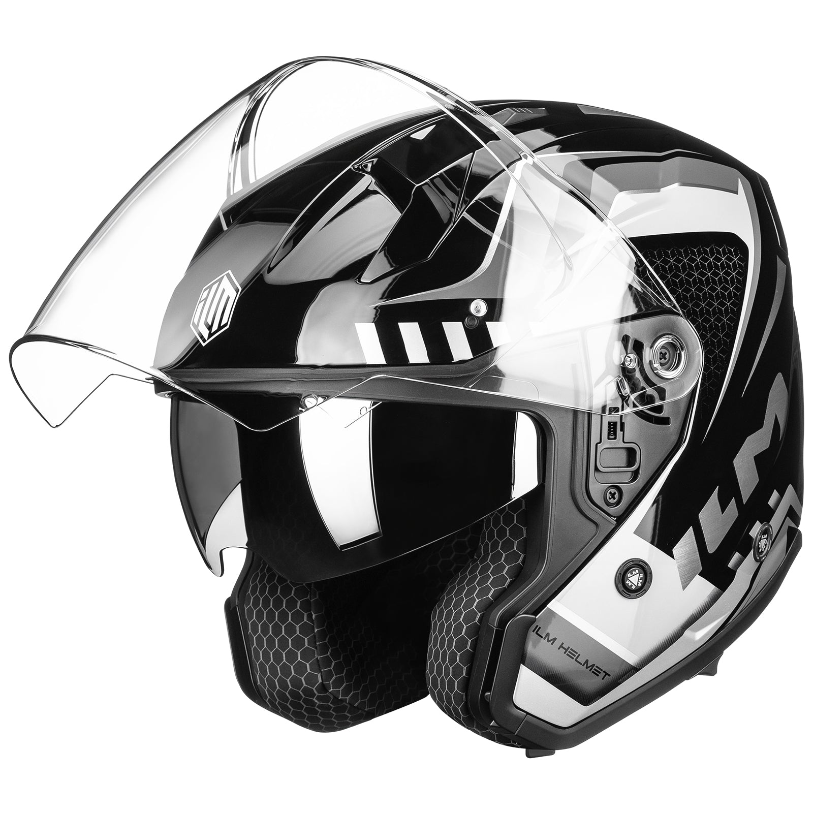 ILM Open Face Motorcycle 3/4 Helmet Model MO325