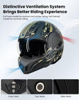 ILM Vintage Full Face Modular Motorcycle Helmet Model B707 - ILM