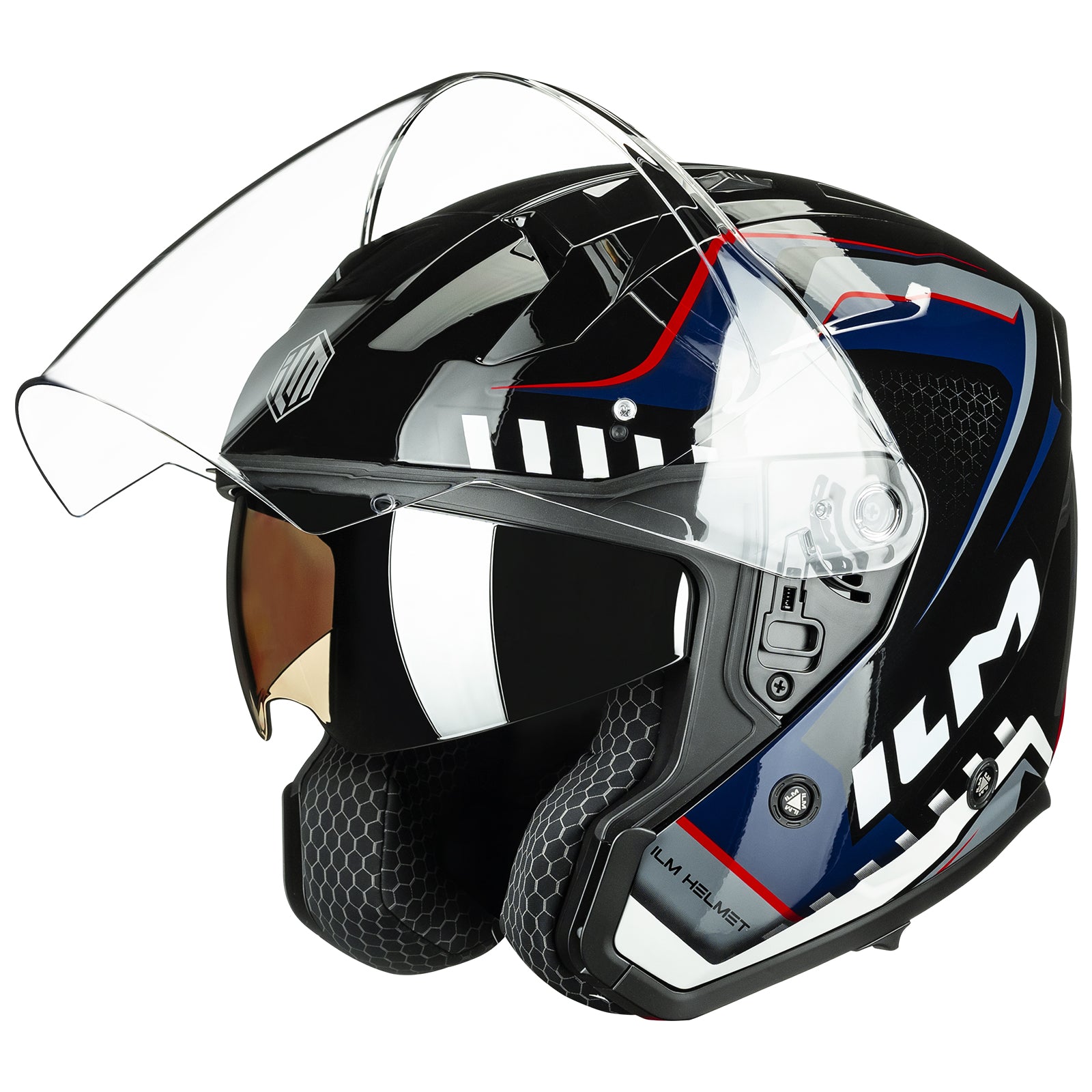 ILM Open Face Motorcycle 3/4 Helmet Model MO325