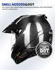 ILM Carbon Fiber Snell M2020D Full Face Motorcycle Adventure Helmet Model L13 - ILM