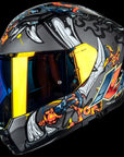 ILM Full Face Motorcycle Helmet Lightweight Fiberglass DOT ECE Model MF522P