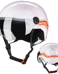ILM Smart Adult Bike Helmet Front Side Rear LED Light with Automatic G-Sensor Turn Signal & Brake Warning Road Cycling Model MB101L