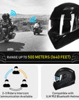 ILM Modular Flip up Full Face Bluetooth Motorcycle Helmet Model 902BT - ILM