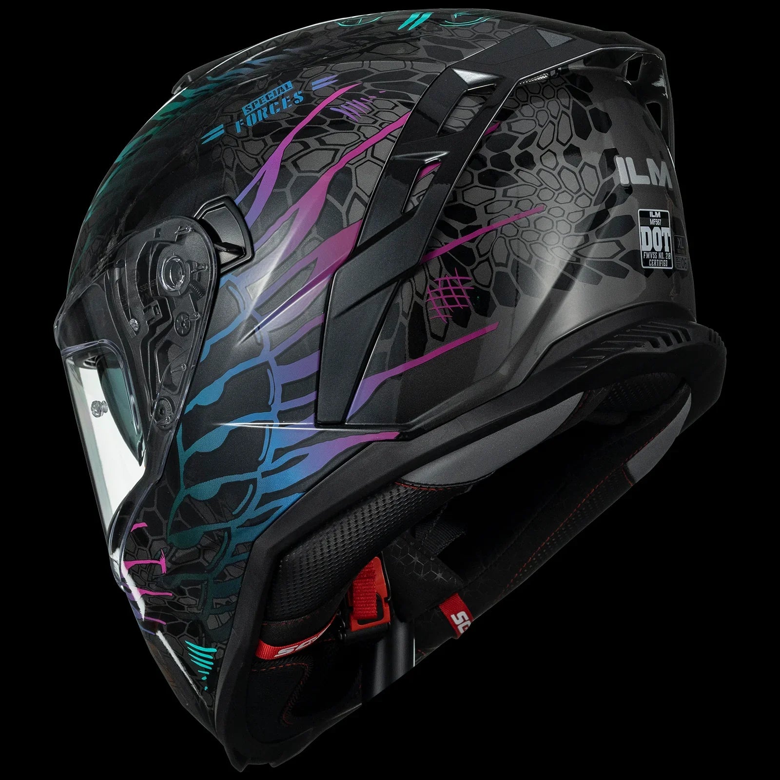 ILM Motorcycle Full Face  Street Racing Helmet Model MF567