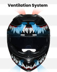 ILM Motorcycle Helmets Modular Full Face Moped Helmet Model WS202 - ILM