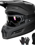 ILM Youth Dirt Bike Helmets Kids ATV Helmet with Goggles Gloves Mask Model MT601Y - ILM