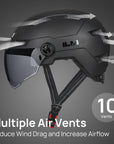 ILM Bike Helmet with USB Rechargeable LED Front and Back Light Model E3-10L - ILM