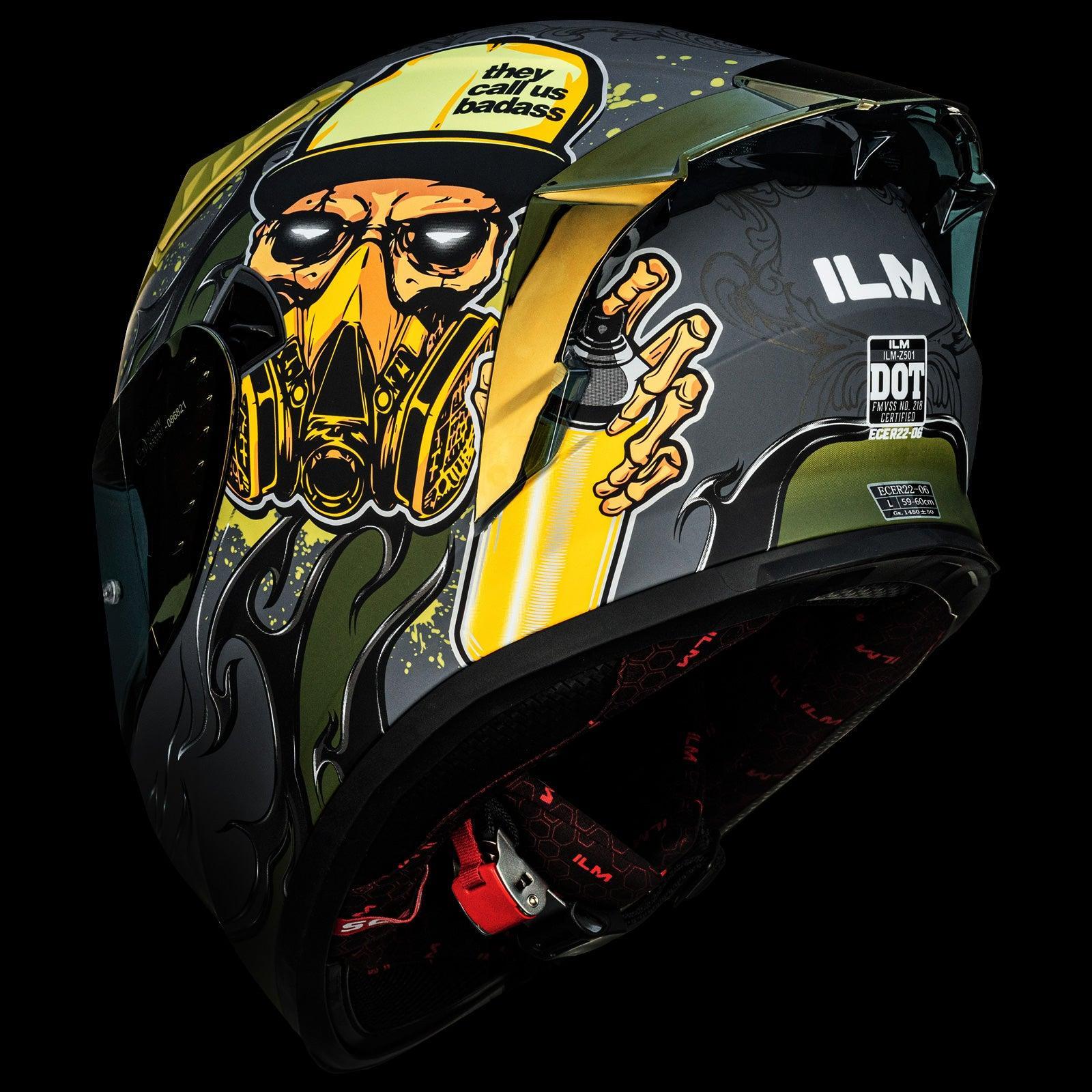ILM Full Face Motorcycle Helmet Model Z501 - ILM