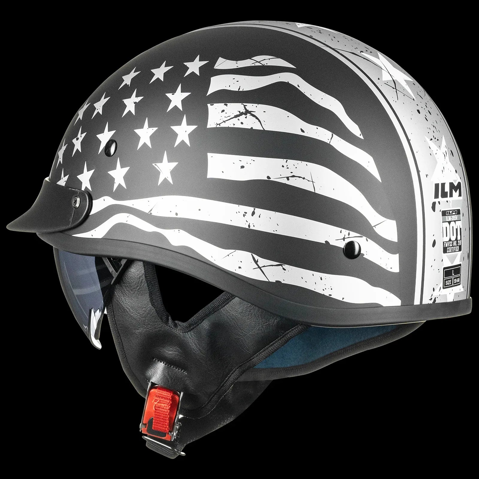 ILM Motorcycle Open Face Half Helmet Model 205V