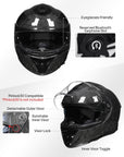ILM Full Face Motorcycle Carbon Fiber Helmet Model 861C - ILM