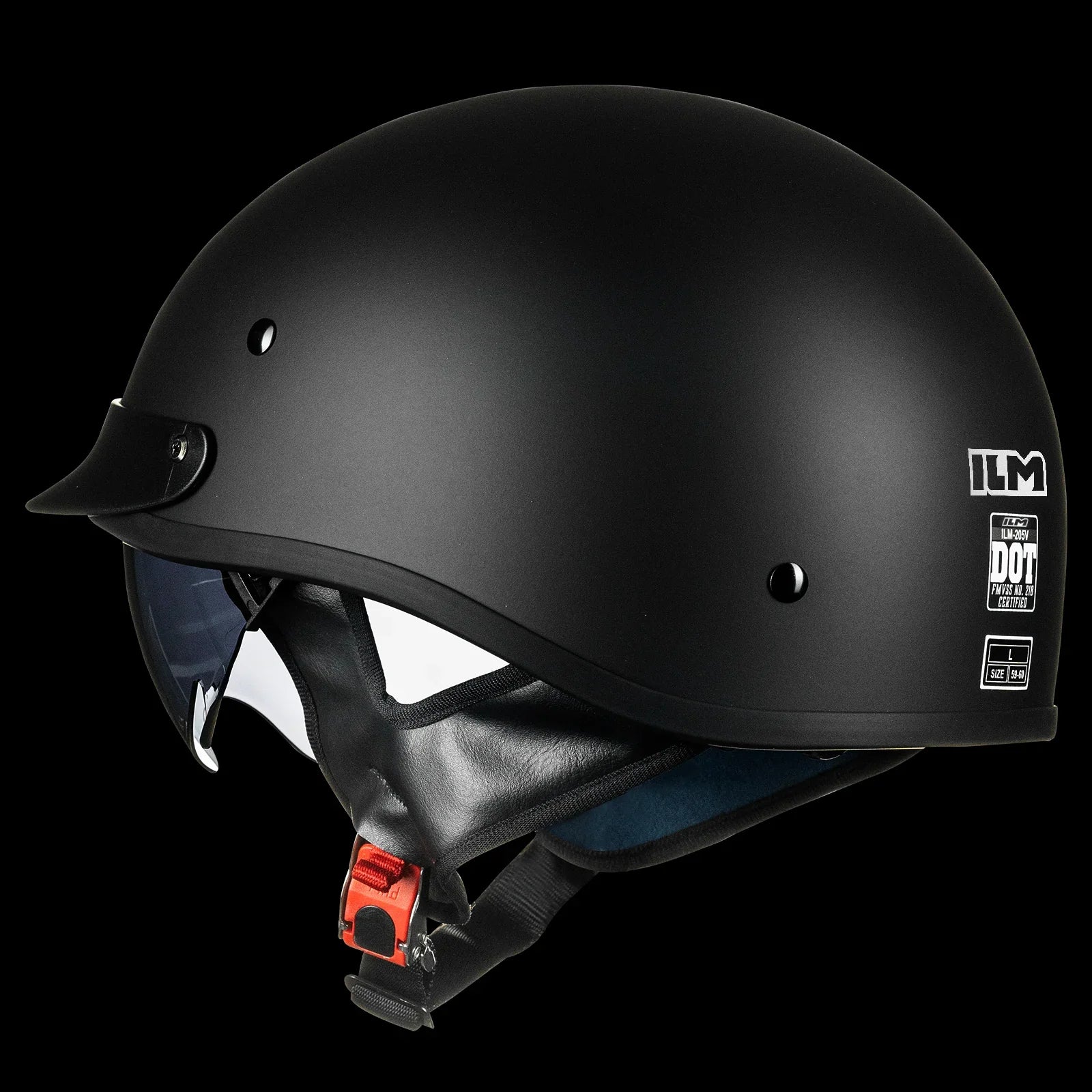 ILM Motorcycle Open Face Half Helmet Model 205V