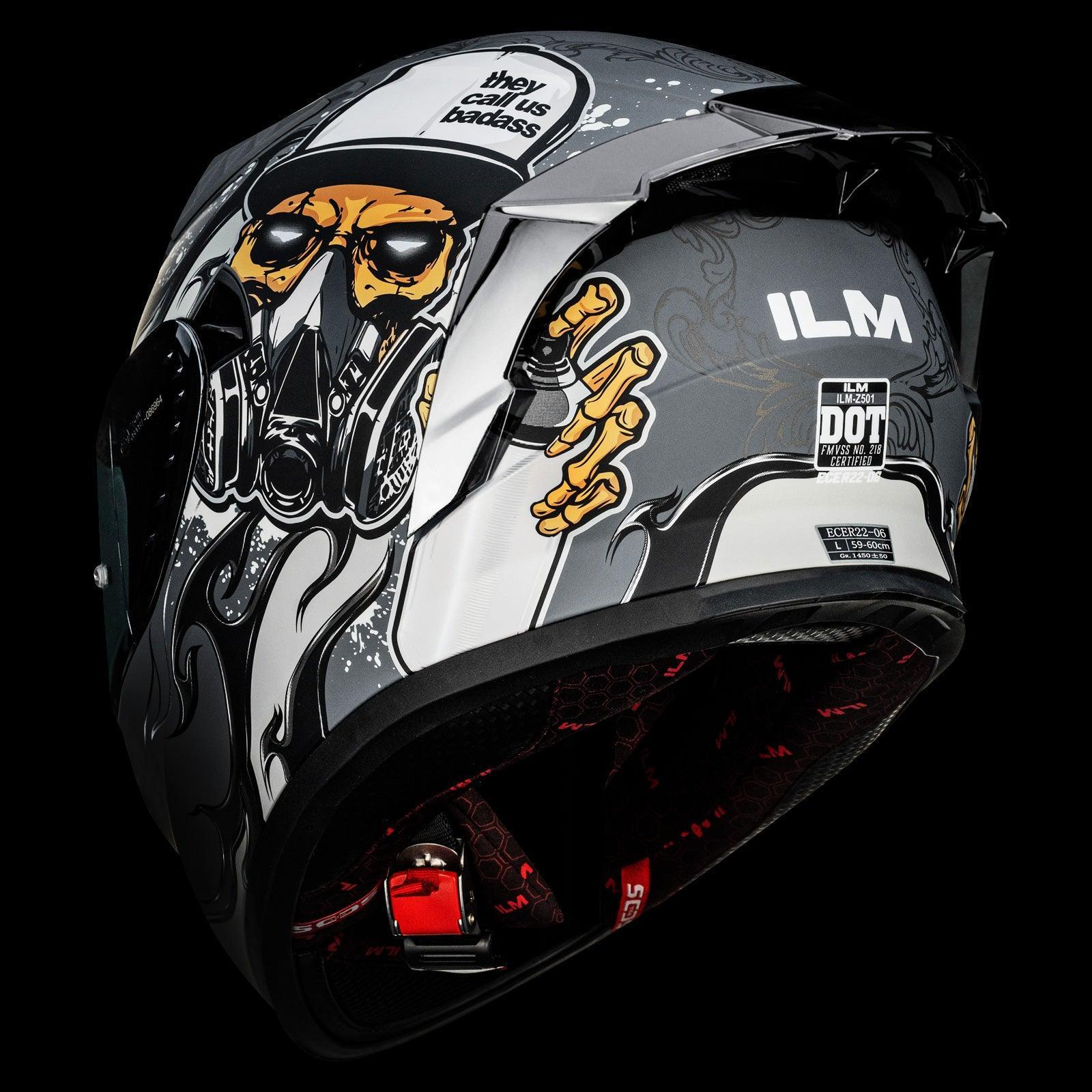 ILM Full Face Motorcycle Helmet Model Z501 - ILM