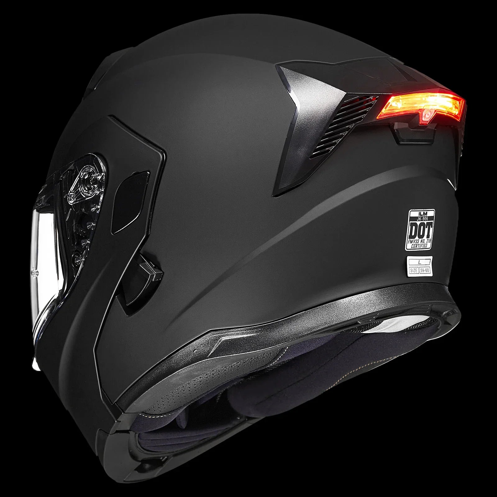 ILM Motorcycle Modular Full Face Helmet LED Tail Light Model 906L