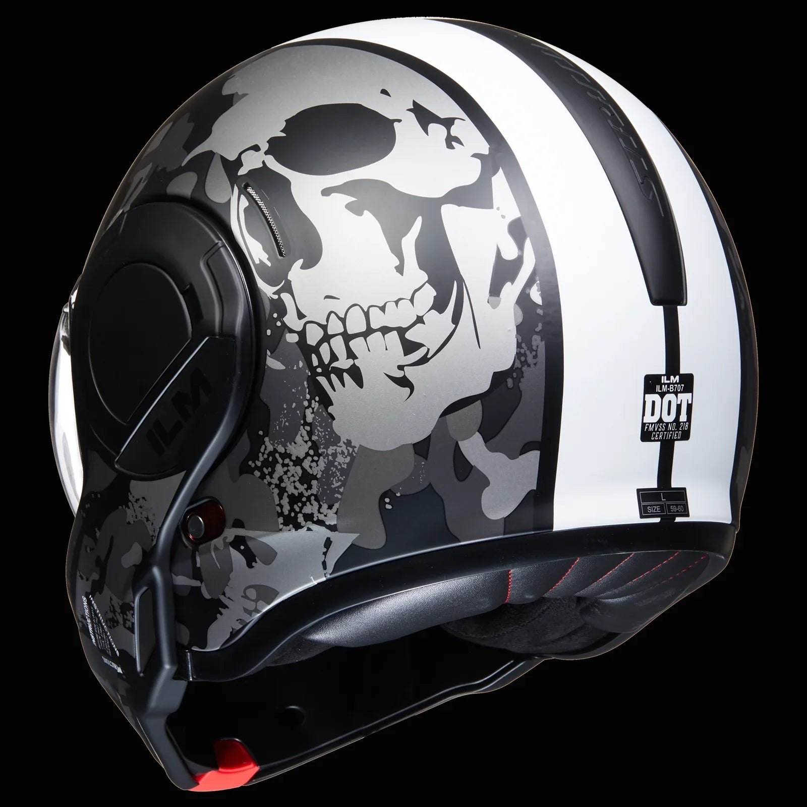 ILM Vintage Full Face Modular Motorcycle Helmet Model B707