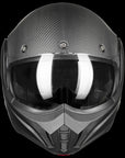 ILM Carbon Fiber Vintage Full Face Modular Motorcycle Helmet Model B707C