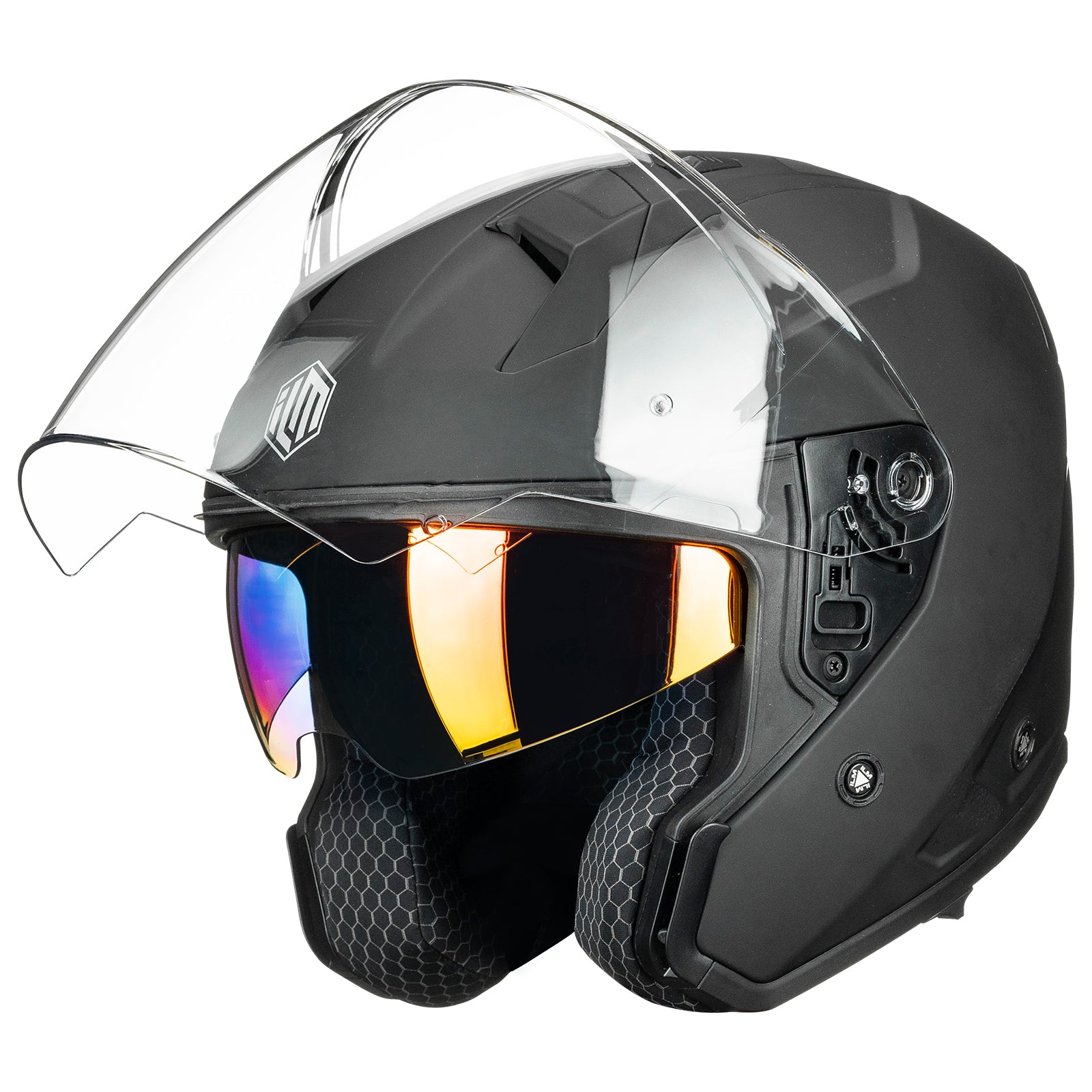 ILM Open Face Motorcycle 3/4 Helmet Model MO325