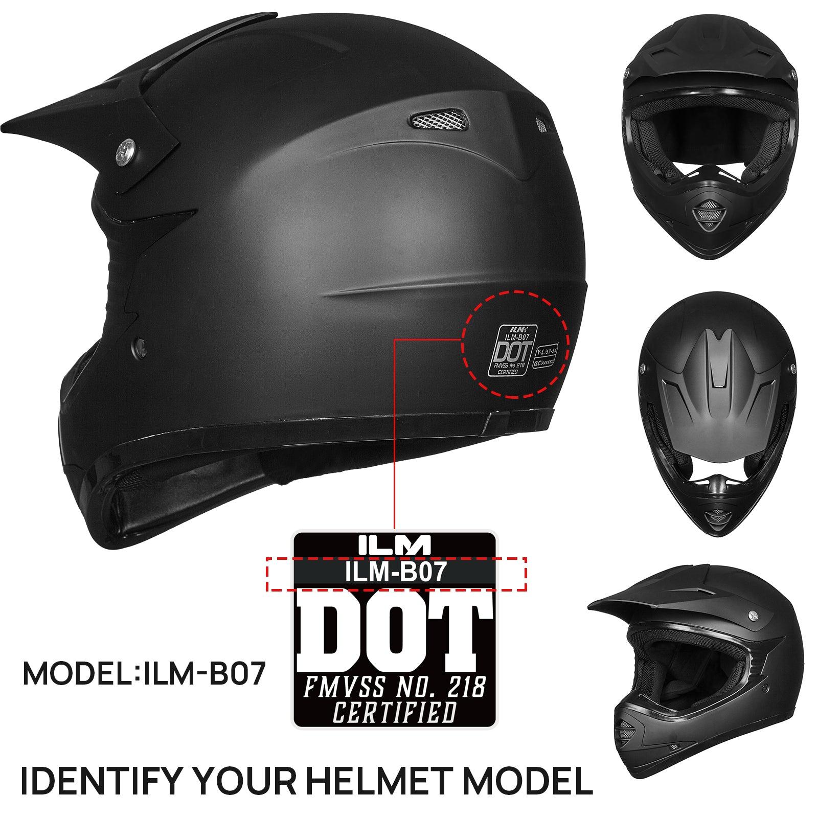 ILM Youth Kids ATV Motocross Helmet Goggles Sports Gloves Dirt Bike Motorcycle B07 - ILM
