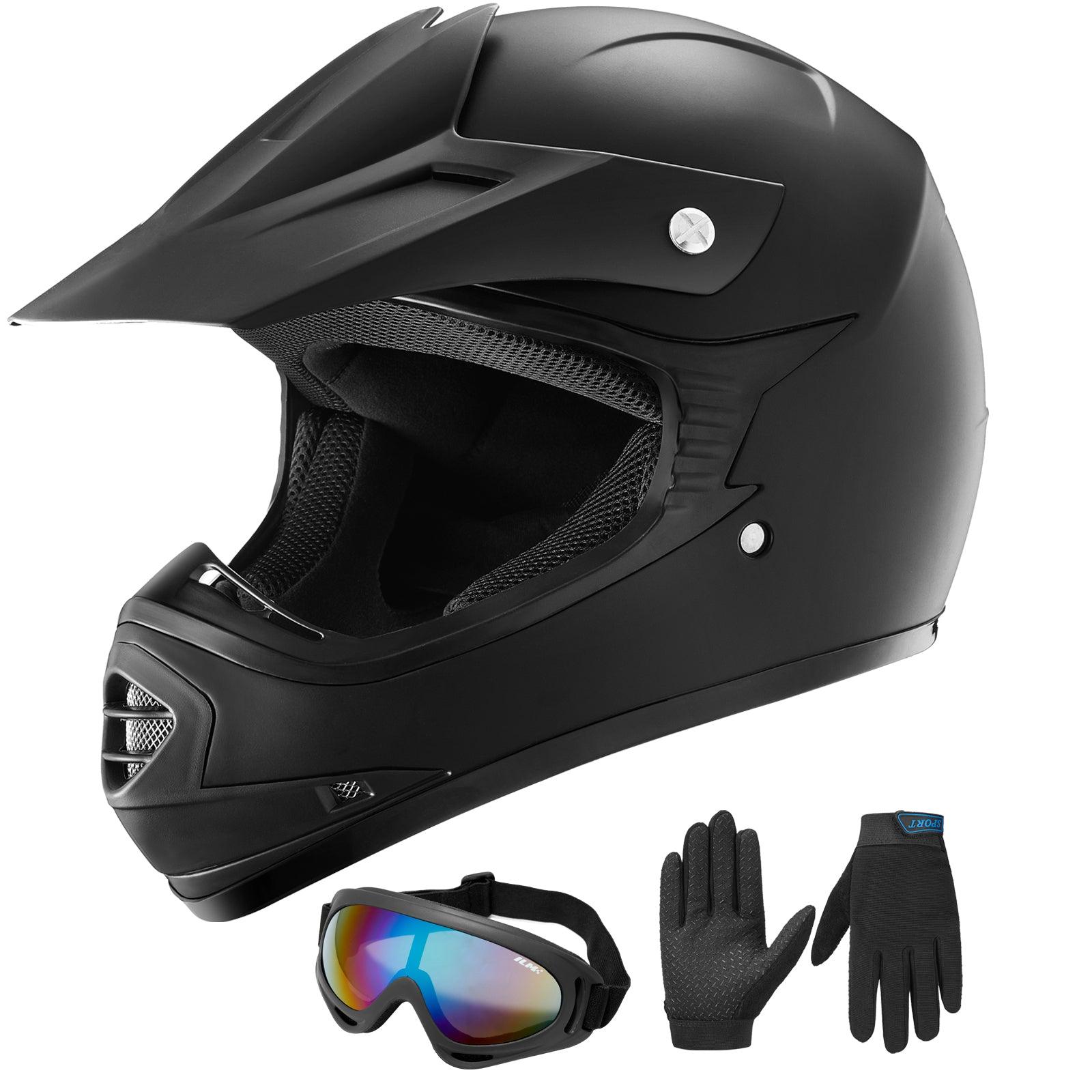 ILM Youth Kids ATV Motocross Helmet Goggles Sports Gloves Dirt Bike Motorcycle B07 - ILM